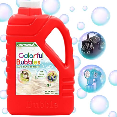 Zerhunt Bubble Solution Refill 33.8 OZ: Bubble Concentrate Solution for Bubble Machine| Bubble Solution Refill for Giant Bubble Wand, Bubble Gun Blower, Birthday Party Favors Wedding(Red) in Kuwait