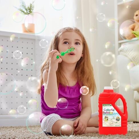 Zerhunt Bubble Solution Refill 33.8 OZ: Bubble Concentrate Solution for Bubble Machine| Bubble Solution Refill for Giant Bubble Wand, Bubble Gun Blower, Birthday Party Favors Wedding(Red) in Kuwait