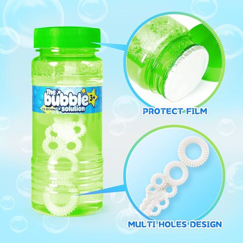 Shemira 24 Pcs Bubble Bottles with Wand, Bubbles Party Favors for Kids, Blow Bubbles Solution Summer Toy, Birthday Party Supplies, Outdoor & Indoor Activity, 4oz Bubble Solution, 6 Assorted Colors in Kuwait