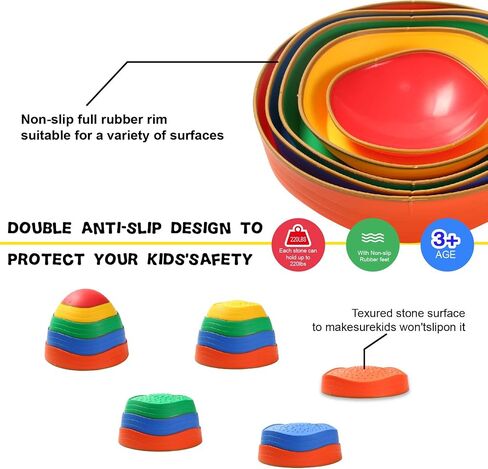 Fanboxk Stepping Stones for Kids,Non-Slip Toddler Sensory Toy in Kuwait