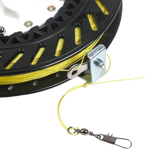 Kizh Kite Reel Winder، طائرة ورقية خط اللفاف بكرة مقبض عجلة مقبض مع سلسلة متينة بطول 1312 قدم ووظيفة القفل ملحقات الطائرات الورقية الاحترافية في الهواء الطلق in Kuwait