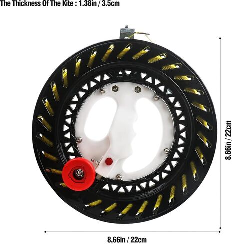Kizh Kite Reel Winder، طائرة ورقية خط اللفاف بكرة مقبض عجلة مقبض مع سلسلة متينة بطول 1312 قدم ووظيفة القفل ملحقات الطائرات الورقية الاحترافية في الهواء الطلق in Kuwait