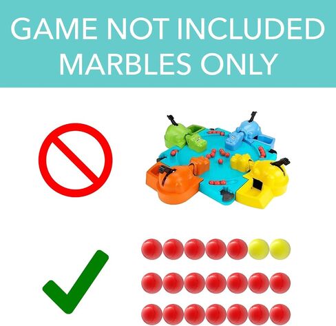 IMPRESA Replacement Marbles for Hungry Hungry Hippos - 21 Pieces - Includes 19 Red Balls with 2 Extra Yellow Balls - Great for Replacing Lost or Damaged Game Pieces in Saudi Arabia