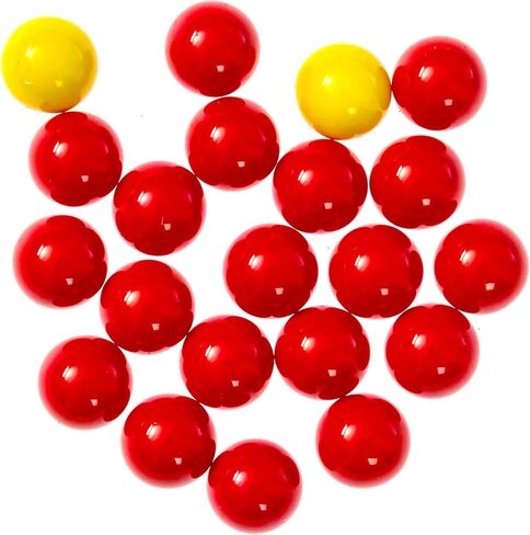 IMPRESA Replacement Marbles for Hungry Hungry Hippos - 21 Pieces - Includes 19 Red Balls with 2 Extra Yellow Balls - Great for Replacing Lost or Damaged Game Pieces in Saudi Arabia