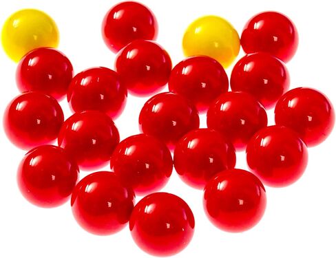 IMPRESA Replacement Marbles for Hungry Hungry Hippos - 21 Pieces - Includes 19 Red Balls with 2 Extra Yellow Balls - Great for Replacing Lost or Damaged Game Pieces in Saudi Arabia