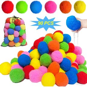 60 Pcs Reusable Water Balls, Reusable Water Balloons for Outdoor Toys and Games, Water Toys for Kids and Adults Boys and Girls - Summer Toys Ball for Pool and Backyard Fun