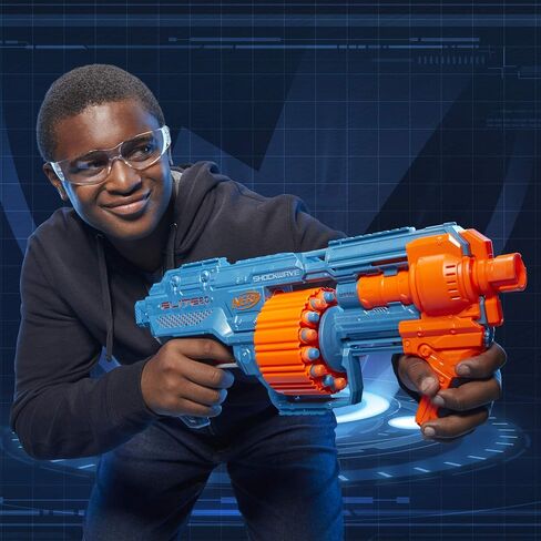 Nerf Elite 2.0 Shockwave RD-15 Dart Blaster, 30 Nerf Elite Darts, 15-Dart Rotating Drum, Kids Outdoor Toys for 8 Year Old Boys & Girls and Up in Saudi Arabia