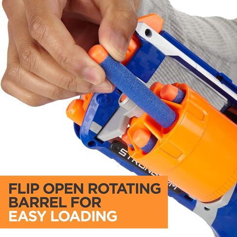 Nerf N Strike Elite Strongarm Toy Blaster With Rotating Barrel, Slam Fire, And 6 Official Nerf Elite Darts For Kids, Teens, And Adults(Amazon Exclusive) in Saudi Arabia