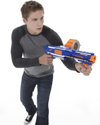 Nerf Rampage N-Strike Elite Toy Blaster with 25 Dart Drum Slam Fire & 25 Official Elite Foam Darts for Kids, Teens, & Adults (Amazon Exclusive) in Saudi Arabia