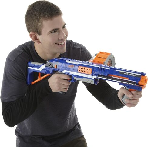 Nerf Rampage N-Strike Elite Toy Blaster with 25 Dart Drum Slam Fire & 25 Official Elite Foam Darts for Kids, Teens, & Adults (Amazon Exclusive) in Saudi Arabia