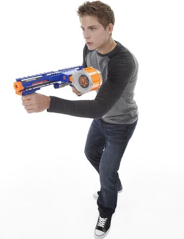 Nerf Rampage N-Strike Elite Toy Blaster with 25 Dart Drum Slam Fire & 25 Official Elite Foam Darts for Kids, Teens, & Adults (Amazon Exclusive) in Saudi Arabia