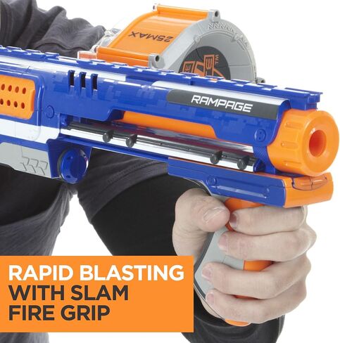Nerf Rampage N-Strike Elite Toy Blaster with 25 Dart Drum Slam Fire & 25 Official Elite Foam Darts for Kids, Teens, & Adults (Amazon Exclusive) in Saudi Arabia