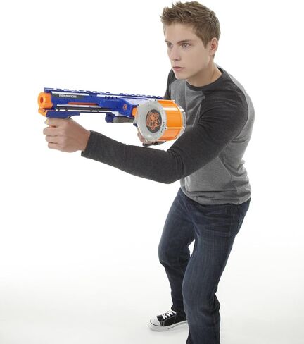 Nerf Rampage N-Strike Elite Toy Blaster with 25 Dart Drum Slam Fire & 25 Official Elite Foam Darts for Kids, Teens, & Adults (Amazon Exclusive) in Saudi Arabia