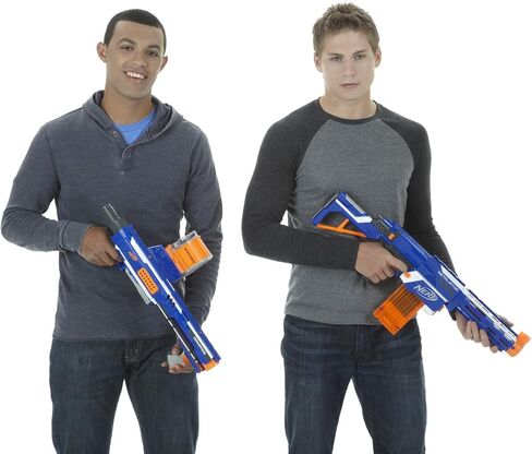 Nerf Rampage N-Strike Elite Toy Blaster with 25 Dart Drum Slam Fire & 25 Official Elite Foam Darts for Kids, Teens, & Adults (Amazon Exclusive) in Saudi Arabia
