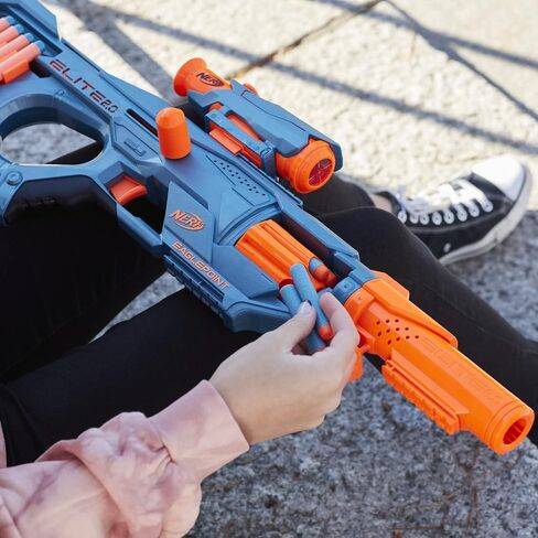 Nerf Elite 2.0 Eaglepoint RD-8 Blaster - 8-Dart Drum, Detachable Scope and Barrel, 16 Official Elite Darts, Bolt Action in Saudi Arabia