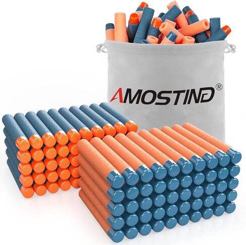 مجموعة 100 قطعة من أسهم إعادة التعبئة من AMOSTING لسلسلة Nerf N Strike Elite 2.0 المتوهجة في الظلام - متوافقة مع جميع مسدسات Elite باللون الأبيض in Kuwait