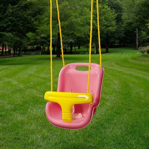 أرجوحة أطفال بلاستيكية من Swing-N-Slide WS 4001-G مع حبل نايلون، أخضر مع أصفر in Kuwait