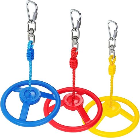Rainbow Craft 3-Pack Kids Ninja Monkey Bars - Trapeze Swing Bars for Ninja Obstacle Course Attachments - 3pc of Blue, Red & Green Color in Saudi Arabia