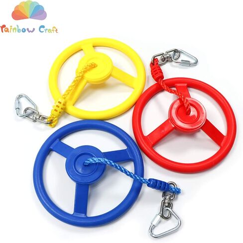 Rainbow Craft 3-Pack Kids Ninja Monkey Bars - Trapeze Swing Bars for Ninja Obstacle Course Attachments - 3pc of Blue, Red & Green Color in Saudi Arabia