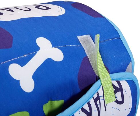 EVERYDAY KIDS Nap Mat with Removable Pillow - Roarin' Dinos - Carry Handle with Straps Closure, Rollup Design, Soft Microfiber for Preschool, Daycare, Travel Sleeping Bag - Ages 3-6 Years in Kuwait