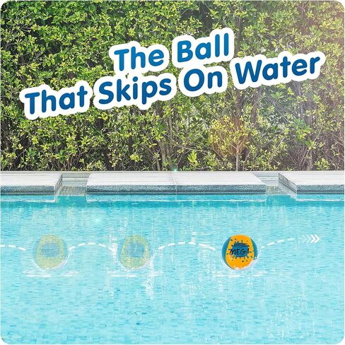 Wave Runner Soft Foam Water Skipping Ball | 2-Pack Bundle | Speed Duo Set Includes Two Water Bouncing Balls Mega Ball & Grip Ball | Great Summer Toy for Beach Swimming Pool River Lake in Saudi Arabia