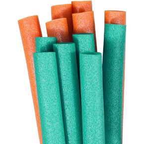 Pool Mate 12-Pack Pool Noodles, Teal and Orange
