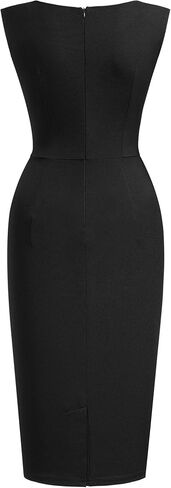 Miusol Women's Retro Ruffle Style Slim Work Pencil Dress in Saudi Arabia