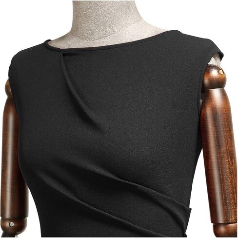 Miusol Women's Retro Ruffle Style Slim Work Pencil Dress in Saudi Arabia