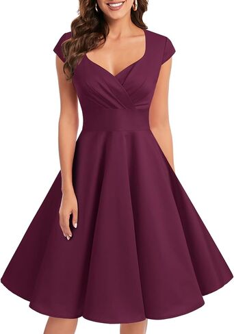 فساتين Bbonlinedress النسائية القصيرة من الخمسينيات من القرن الماضي لحفلات الكوكتيل المتأرجحة in Kuwait