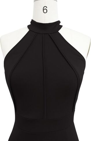 فستان سهرة طويل للسيدات من Berydress برقبة رسن أنيقة بدون أكمام وقابل للتمدد لحفلات الزفاف in Kuwait