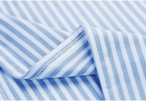MEROKEETY Women's Summer Striped Short Sleeve T Shirt Dress Casual Tie Waist with Pockets in Saudi Arabia