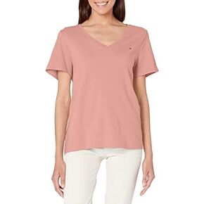 Tommy Hilfiger Women's Short Sleeve V-Neck T-Shirt (Standard and Plus Size) in Saudi Arabia