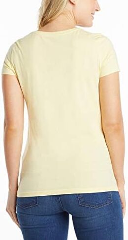 Nautica Women's Easy Comfort Scoop Neck Supersoft 100% Cotton Solid T-Shirt in Saudi Arabia