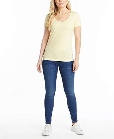 Nautica Women's Easy Comfort Scoop Neck Supersoft 100% Cotton Solid T-Shirt in Saudi Arabia