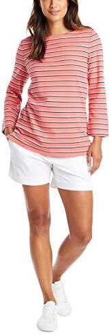 Nautica Women's Boatneck 3/4 Sleeve 100% Cotton Shirt in Saudi Arabia