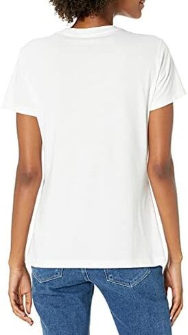 True Religion Women's Tilted Short Sleeve Crew Neck Tee in Kuwait