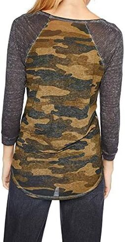 Lucky Brand Women's 3/4 Sleeve Camo Tee in Saudi Arabia