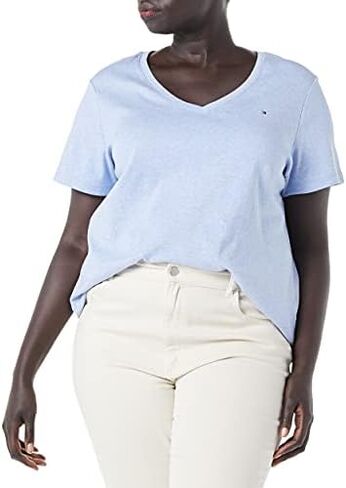 Tommy Hilfiger Women's Short Sleeve V-Neck T-Shirt (Standard and Plus Size) in Saudi Arabia
