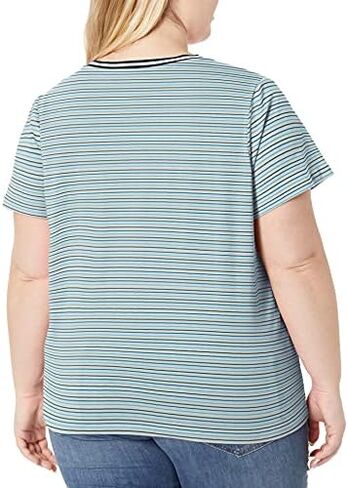 Tommy Hilfiger Women's Short Sleeve V-Neck T-Shirt (Standard and Plus Size) in Saudi Arabia