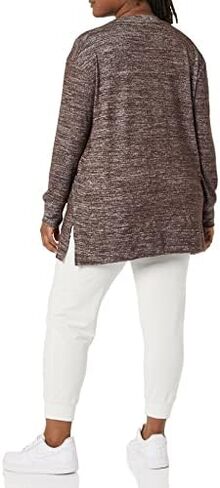 Daily Ritual Women's Cozy Knit Relaxed-Fit Long-Sleeve Side-Vent Crewneck Tunic in Saudi Arabia