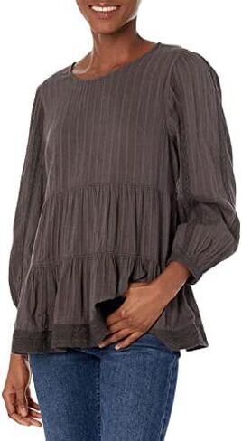 Lucky Brand Women's Tiered Long Sleeve Tunic in Saudi Arabia