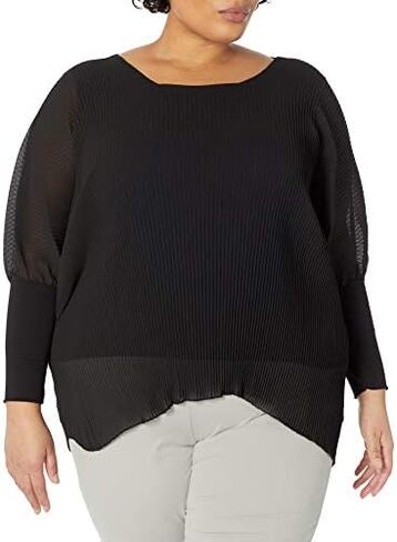 تونيك نسائي طويل الأكمام مصنوع في إيطاليا بحاشية غير متماثلة in Kuwait