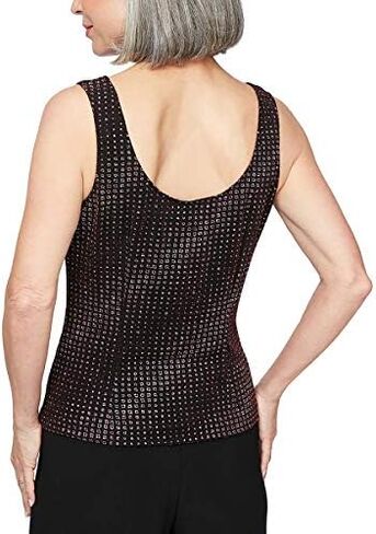 Alex Evenings Women's Jacket and Scoop Tank Top Velvet Twinset Petite Regular in Kuwait