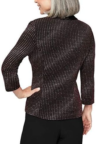 Alex Evenings Women's Jacket and Scoop Tank Top Velvet Twinset Petite Regular in Kuwait