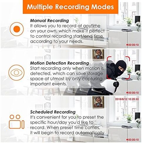 ZOSI 8CH Full 1080P عالية الدقة هجين 4 في 1 HD TVI DVR مسجل فيديو CCTV Network Motion Detection لنظام كاميرا المراقبة Security Real Time Recording الهاتف المحمول in Kuwait
