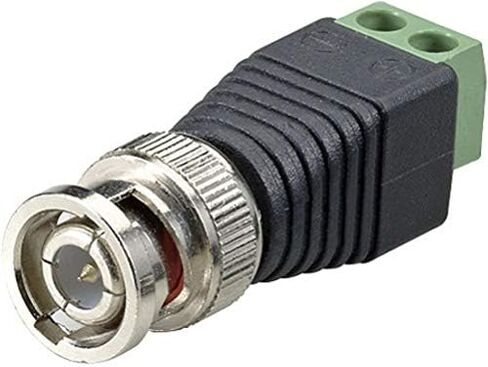 Cop Security 15-TV125B Terminal Block BNC Male Coax Cat5 Camera CCTV Video Balun Connector (Stainless Steel) in Saudi Arabia