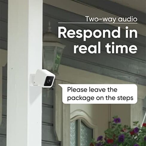 Wyze Cam v3 with Color Night Vision, Wired 1080p HD Indoor/Outdoor Video Camera, 2-Way Audio with Wyze v3 Outdoor Power Adapter in Saudi Arabia