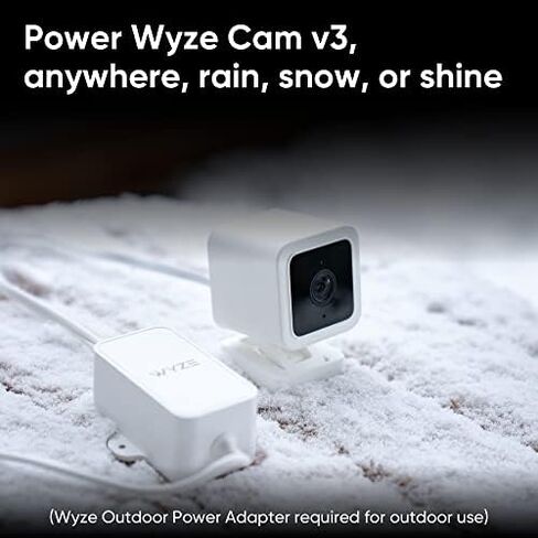Wyze Cam v3 with Color Night Vision, Wired 1080p HD Indoor/Outdoor Video Camera, 2-Way Audio with Wyze v3 Outdoor Power Adapter in Saudi Arabia