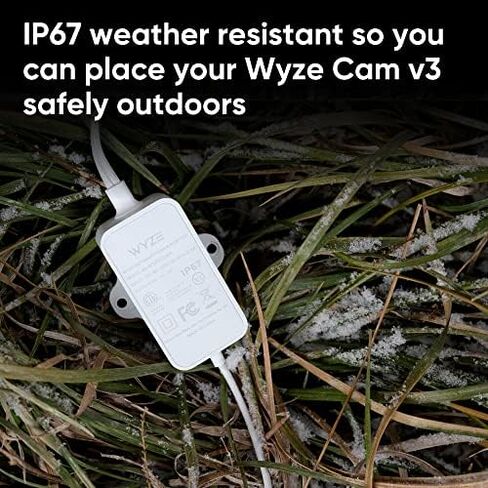 Wyze Cam v3 with Color Night Vision, Wired 1080p HD Indoor/Outdoor Video Camera, 2-Way Audio with Wyze v3 Outdoor Power Adapter in Saudi Arabia
