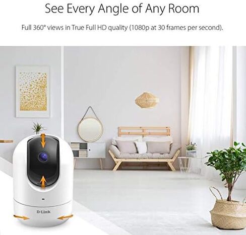 D-Link Security WiFi Smart Camera Full HD Pan/Tilt Wireless Security, Motion & Night Vision, 2 Way Audio, Cloud & Local Recording, Amazon Alexa Google Assistant (DCS-8526LH-US) in Saudi Arabia